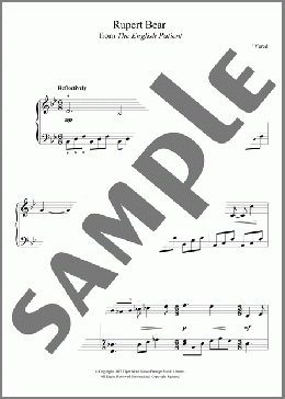 Rupert Bear(Gabriel Yared) 楽譜 ピアノ（ソロ） ダウンロード
