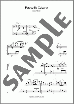 Rapsodia Cubana(Isaac Albeniz) 楽譜 ピアノ（ソロ） ダウンロード