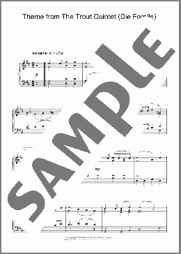 Theme From The Trout Quintet (Die Forelle)(Franz Schubert) 楽譜 ピアノ（ソロ） ダウンロード