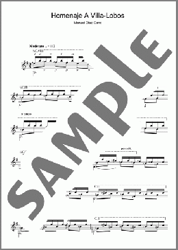 Homenaje A Villa-Lobos(Manuel Diaz Cano) 楽譜 メロディ ダウンロード