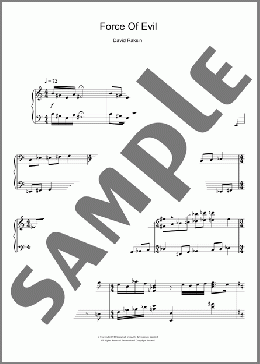 Force Of Evil (Main Theme)(David Raksin) 楽譜 ピアノ（ソロ） ダウンロード