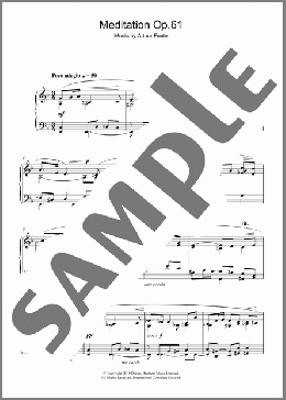 Meditation Op.61(Arthur Foote) 楽譜 ピアノ（ソロ） ダウンロード