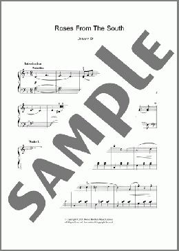 Roses From The South(Johann Strauss II) 楽譜 ピアノ（ソロ） ダウンロード