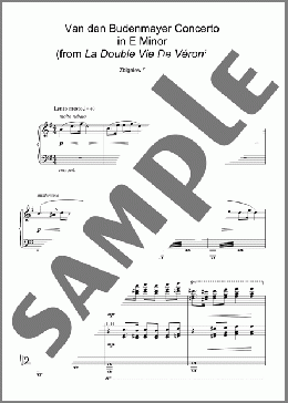 Van Den Budenmayer Concerto In E Minor (from La Double Vie De Veronique)(Zbigniew Preisner) 楽譜 ピアノ（ソロ） ダウンロード