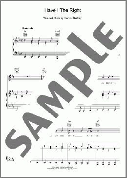 Have I The Right(Howard Blaikley) 楽譜 その他 ダウンロード