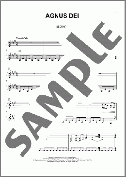 Agnus Dei(Michael W. Smith) 楽譜 ピアノ（連弾） ダウンロード
