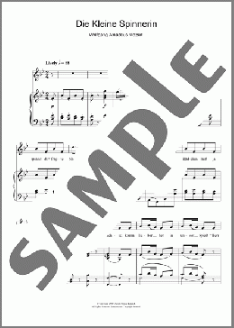 Die Kleine Spinnerin K.531(Wolfgang Amadeus Mozart) 楽譜 ピアノ & ボーカル ダウンロード