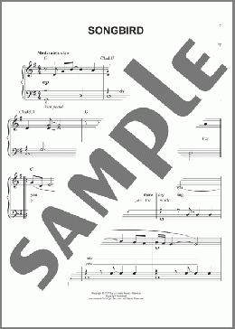 Songbird(Fleetwood Mac/Glee Cast) 楽譜 ピアノ（ソロ） ダウンロード