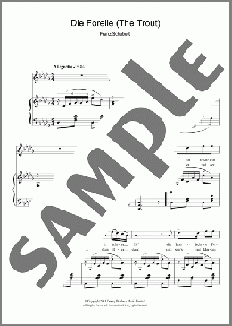 Theme From The Trout Quintet (Die Forelle)(Franz Schubert) 楽譜 ピアノ & ボーカル ダウンロード