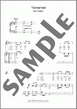 Tischlerlied(Franz Schubert) 楽譜 ピアノ & ボーカル ダウンロード