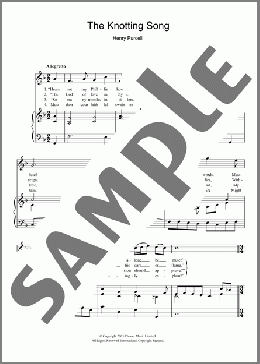 The Knotting Song(Henry Purcell) 楽譜 ピアノ & ボーカル ダウンロード