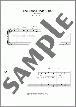 The Boar's Head Carol(19th Century English Carol) 楽譜 ピアノ & ボーカル ダウンロード