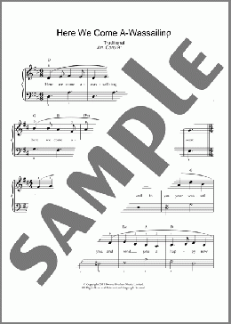 Here We Come A-Wassailing(Traditional) 楽譜 ピアノ & ボーカル ダウンロード