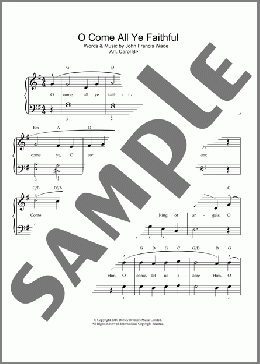 O Come, All Ye Faithful (Adeste Fideles)(John Francis Wade) 楽譜 ピアノ & ボーカル ダウンロード