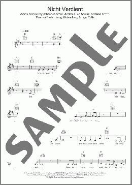 Nicht Verdient(Silbermond) 楽譜 その他 ダウンロード