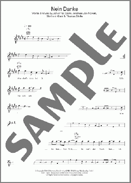 Nein Danke(Silbermond) 楽譜 その他 ダウンロード