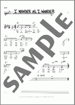 I Wonder As I Wander(John Jacob Niles) 楽譜 その他 ダウンロード