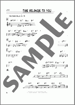 This Belongs To You(Pat Metheny) 楽譜 その他 ダウンロード