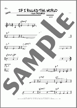 If I Ruled The World(Cyril Ornadel/Leslie Bricusse) 楽譜 その他 ダウンロード
