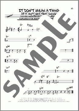 It Don't Mean A Thing (If It Ain't Got That Swing)(Duke Ellington) 楽譜 その他 ダウンロード