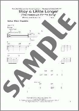 Stay A Little Longer (The Hoedown Fiddle Song)(Bob Wills) 楽譜 ギターリード ダウンロード