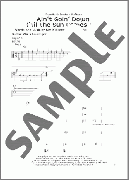 Ain't Goin' Down ('Til The Sun Comes Up)(Garth Brooks) 楽譜 ギターリード ダウンロード