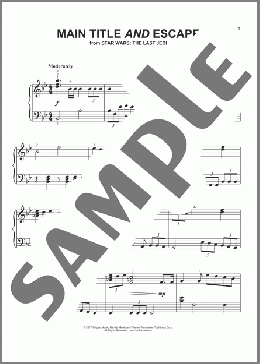 Main Title And Escape(John Williams) 楽譜 ピアノ（ソロ） ダウンロード