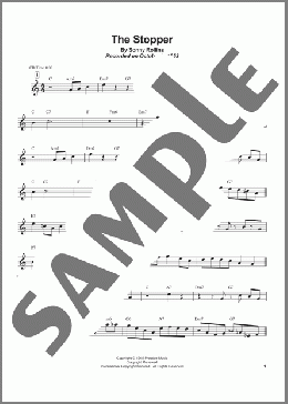 The Stopper(Sonny Rollins) 楽譜 テナーサックス（ソロ） ダウンロード