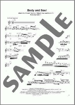 Body And Soul(Sonny Stitt) 楽譜 テナーサックス（ソロ） ダウンロード