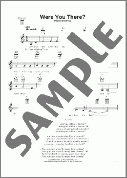 Were You There?(Charles Winfred Douglas (Harm)) 楽譜 ウクレレ（弾き語り） ダウンロード