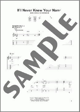 If I Never Knew Your Name(Neil Diamond) 楽譜 ギター（ソロ） ダウンロード