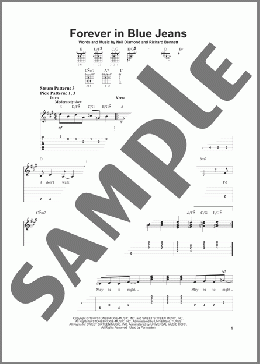 Forever In Blue Jeans(Neil Diamond) 楽譜 ギター（ソロ） ダウンロード