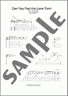 Can You Feel The Love Tonight (from The Lion King)(Elton John) 楽譜 ギター（その他） ダウンロード
