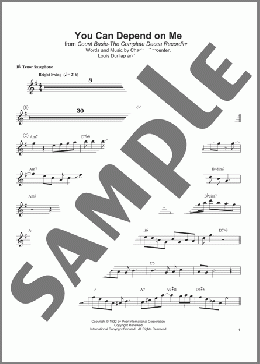 You Can Depend On Me(Lester Young) 楽譜 テナーサックス（ソロ） ダウンロード