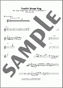 Twelfth Street Rag(Lester Young/Euday L. Bowman) 楽譜 テナーサックス（ソロ） ダウンロード