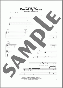 One Of My Turns(Pink Floyd/Roger Waters) 楽譜 ギター（ソロ） ダウンロード