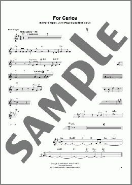 For Carlos(Herb Alpert) 楽譜 トランペット（ソロ） ダウンロード
