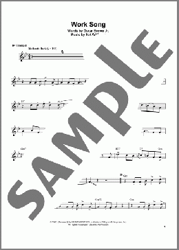 Work Song(Herb Alpert) 楽譜 トランペット（ソロ） ダウンロード