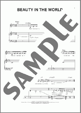 Beauty In The World(Scott Frankel & Michael Korie) 楽譜 ピアノ & ボーカル ダウンロード