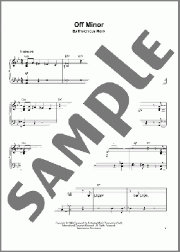 Off Minor(Thelonious Monk) 楽譜 ピアノ（ソロ） ダウンロード