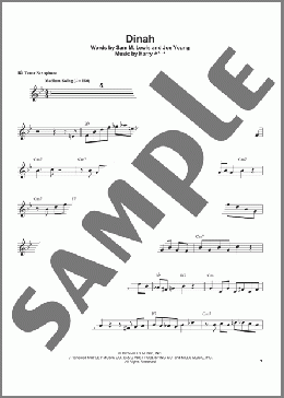 Dinah(Harry Akst/Coleman Hawkins) 楽譜 テナーサックス（ソロ） ダウンロード