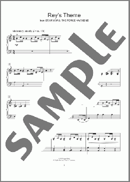 Rey's Theme(Mona Rejino) 楽譜 ピアノ（ソロ） ダウンロード