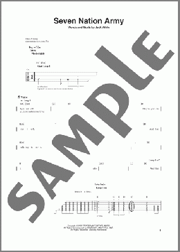 Seven Nation Army(White Stripes) 楽譜 ギターリード ダウンロード