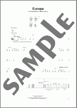 Europa(Santana) 楽譜 ギターリード ダウンロード