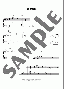 Segment(Charlie Parker) 楽譜 ピアノ（ソロ） ダウンロード