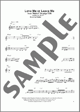 Love Me Or Leave Me(Miles Davis) 楽譜 トランペット（ソロ） ダウンロード