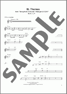 St. Thomas(Sonny Rollins) 楽譜 テナーサックス（ソロ） ダウンロード