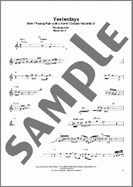 Yesterdays(Miles Davis/Otto Harbach) 楽譜 トランペット（ソロ） ダウンロード