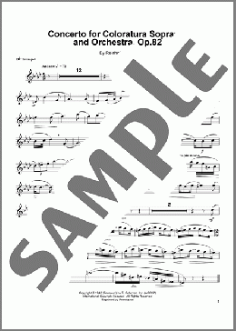 Concerto For Coloratura Soprano And Orchestra, Op. 82(Arturo Sandoval/Reinhold Gliere) 楽譜 トランペット（ソロ） ダウンロード