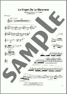La Virgen De La Macarena(Arturo Sandoval) 楽譜 トランペット（ソロ） ダウンロード